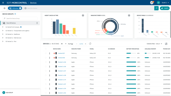 SOTI MobiControl Interface